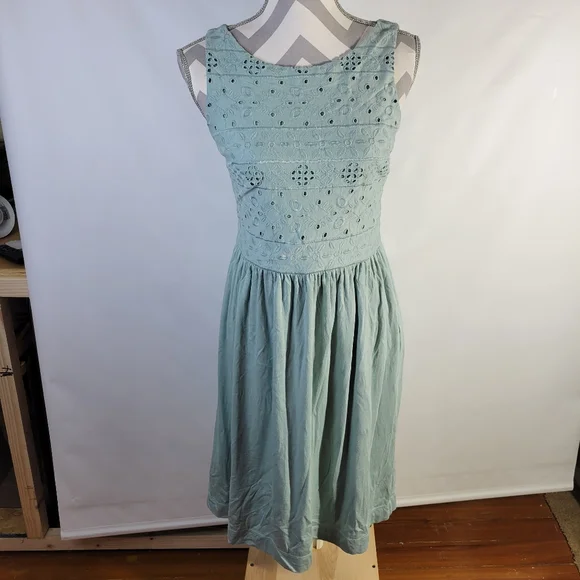 loft teal lace dress Loft Women's $98 Lace Dress Sleeveless Teal Blue Cocktail